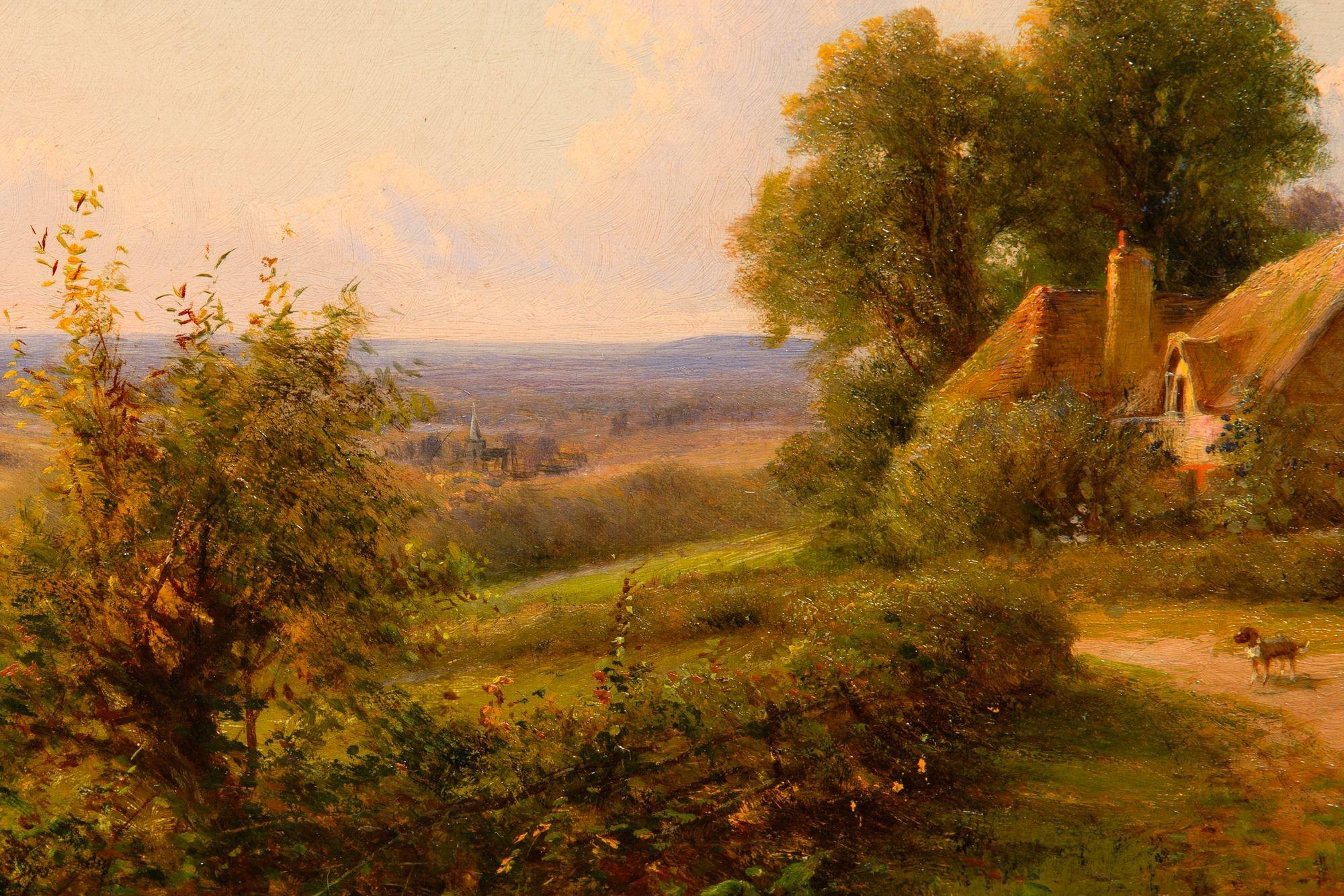 Dipinto antico inglese di paesaggio con pecore di Henry Maidment (1889-1914) in vendita 4