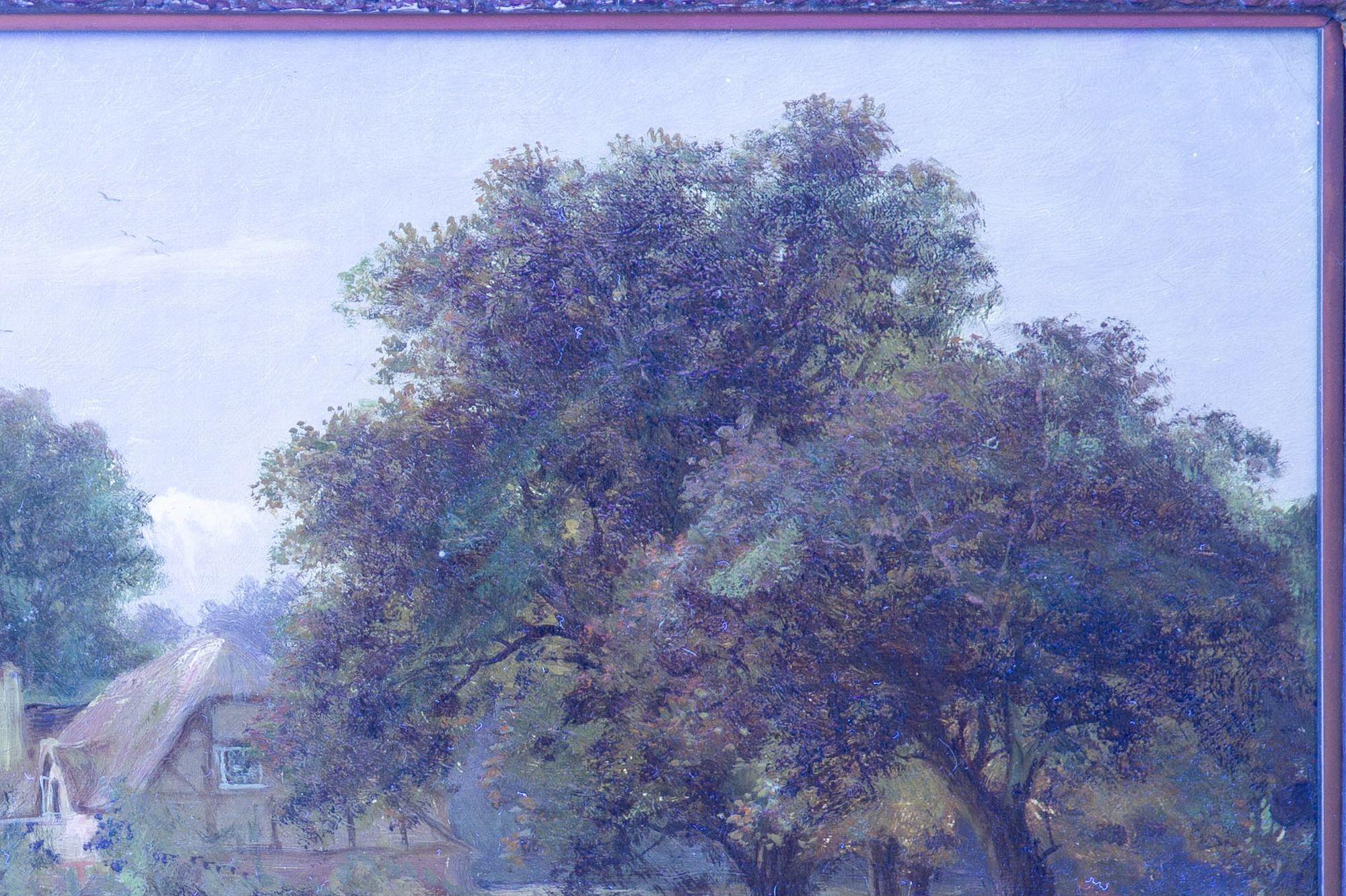Dipinto antico inglese di paesaggio con pecore di Henry Maidment (1889-1914) in vendita 10