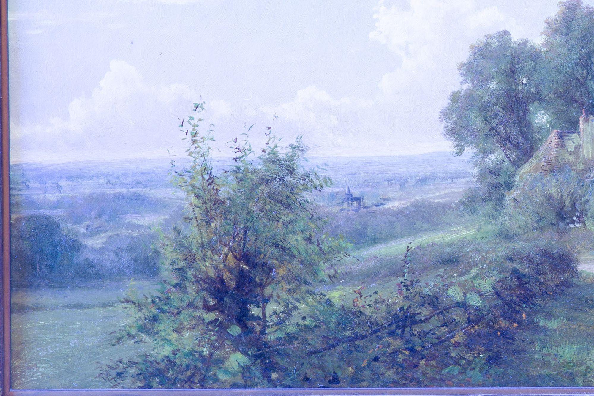 Dipinto antico inglese di paesaggio con pecore di Henry Maidment (1889-1914) in vendita 11
