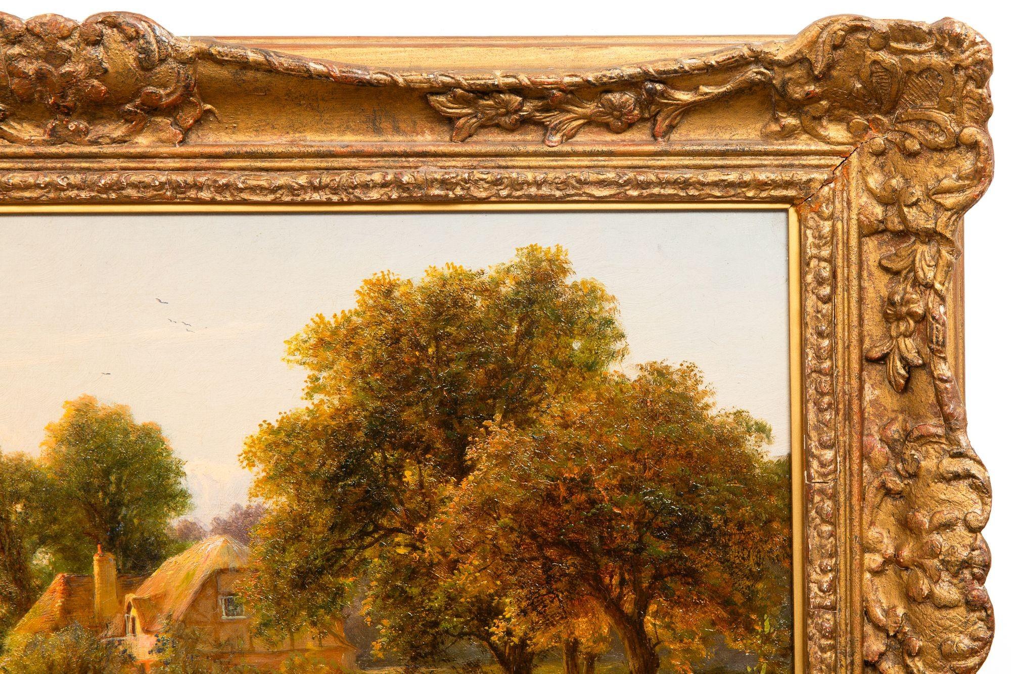 Vittoriano Dipinto antico inglese di paesaggio con pecore di Henry Maidment (1889-1914) in vendita