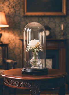 English Antique Large Victorian Glass Display Dome Case, late 19th century