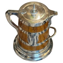 Englischer antiker großer englischer Bierkrug aus Holz, um 1890