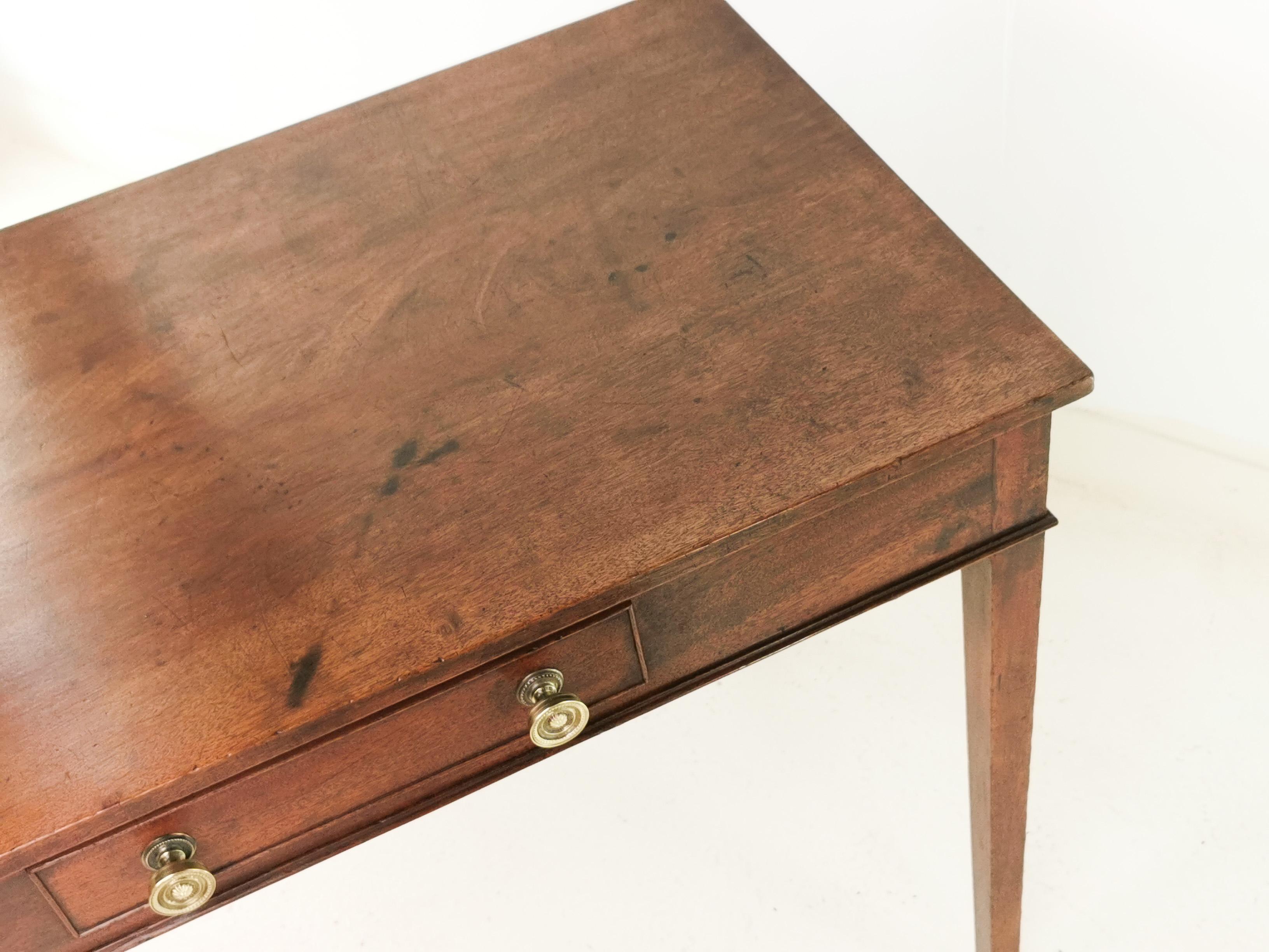 European English Antique Mahogany 19th Century Side Table Writing Desk