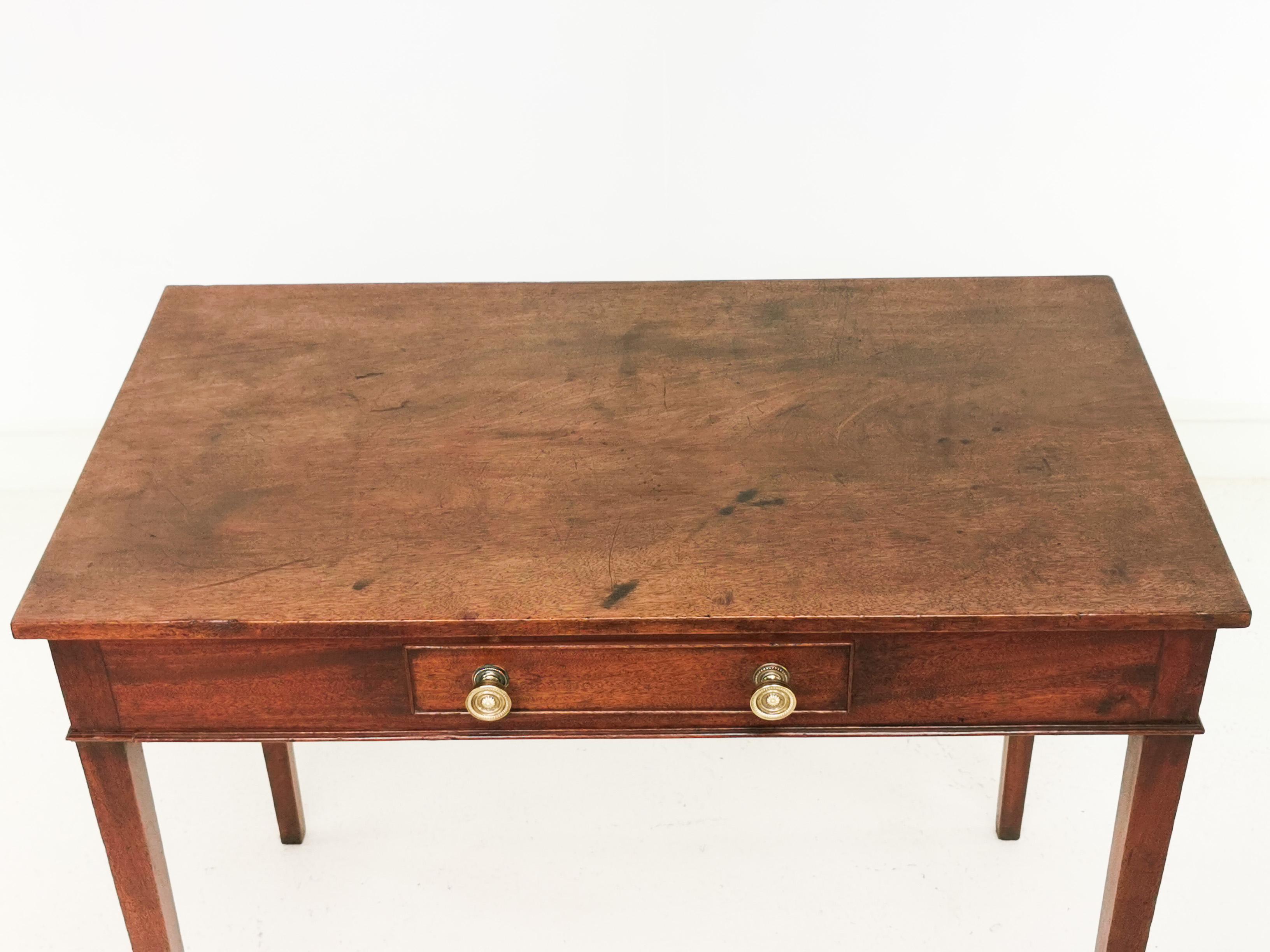 English Antique Mahogany 19th Century Side Table Writing Desk 2