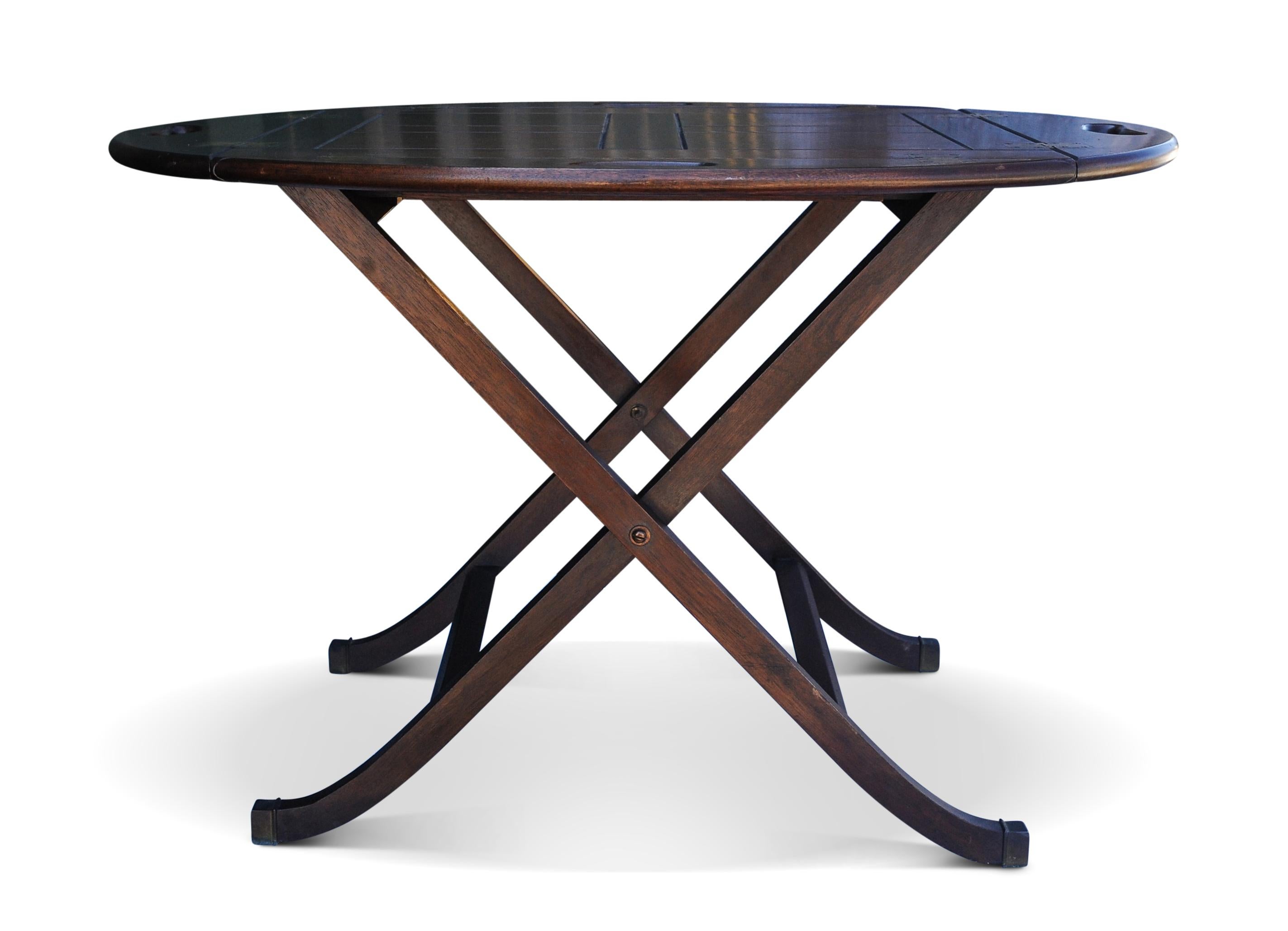 Ancien plateau de cuisine et son stand pliant, de style anglais et de style militaire Campaigner Design/One en vente 2