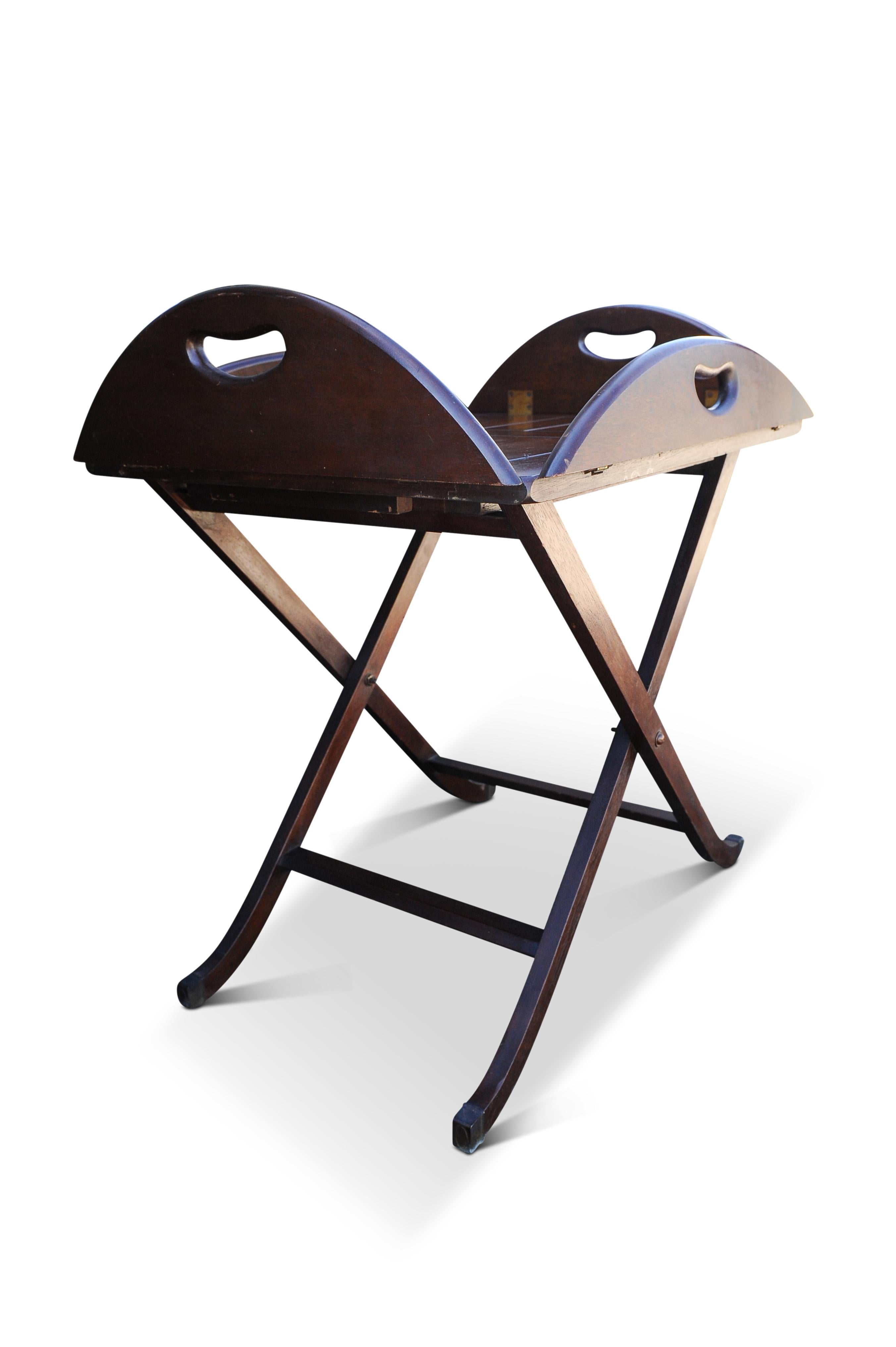 Ancien plateau de cuisine et son stand pliant, de style anglais et de style militaire Campaigner Design/One en vente 3