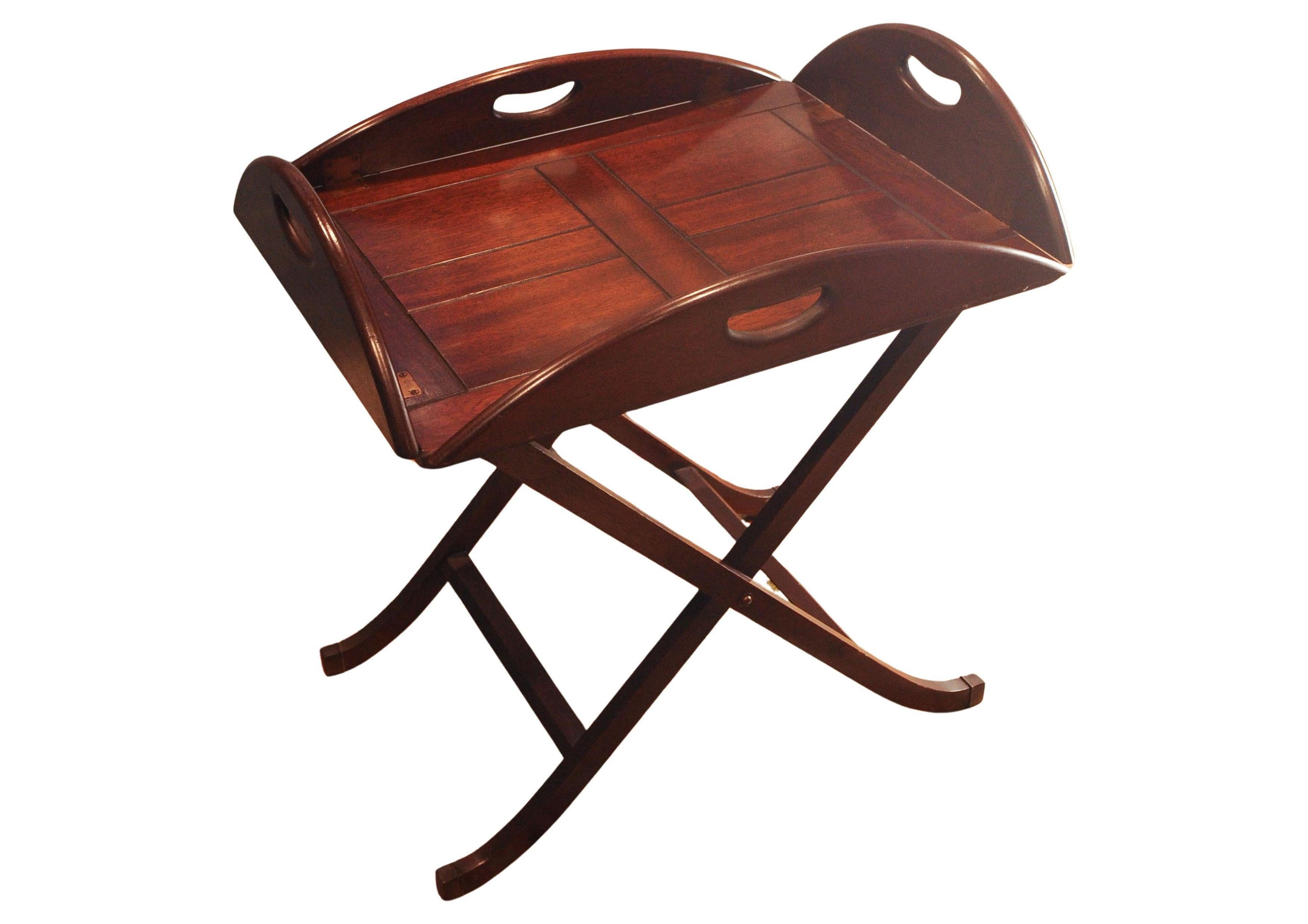 Bevan Funnell Military Campaign Butler's Tray with Folding Stand For Sale