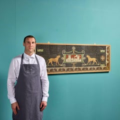 English Antique Minton Tile Roman Style Mosaic Wall Panel