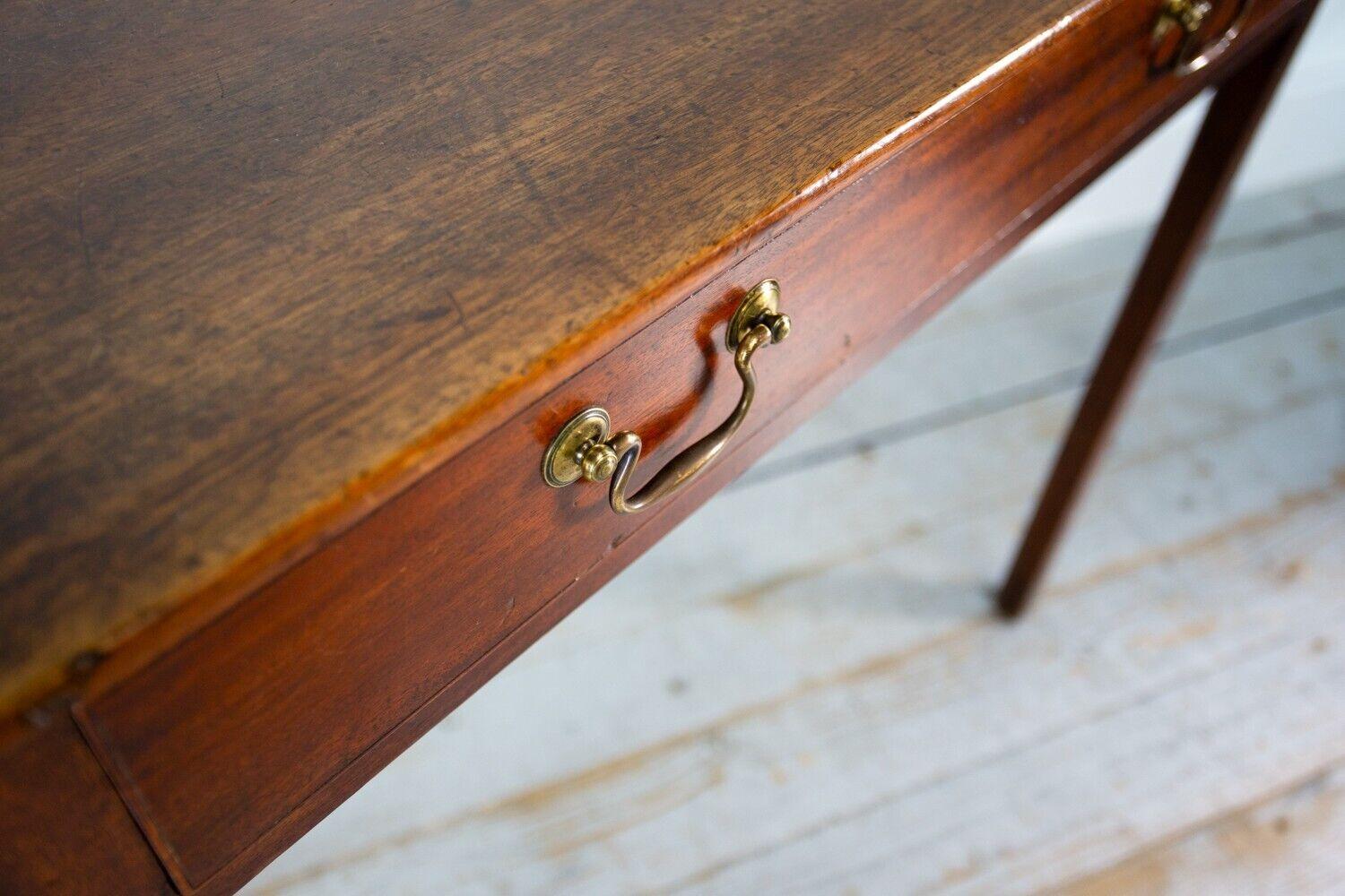English Antique Oak 19th Century Side Table Writing Desk 2