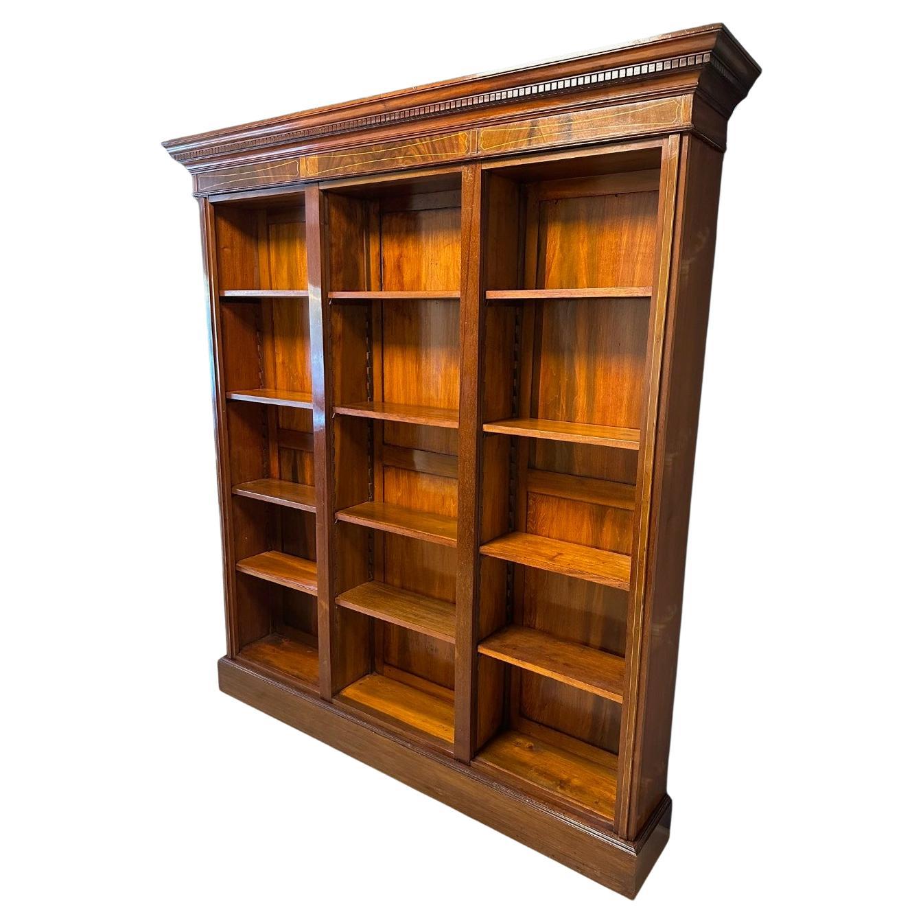 English Antique open bookcase