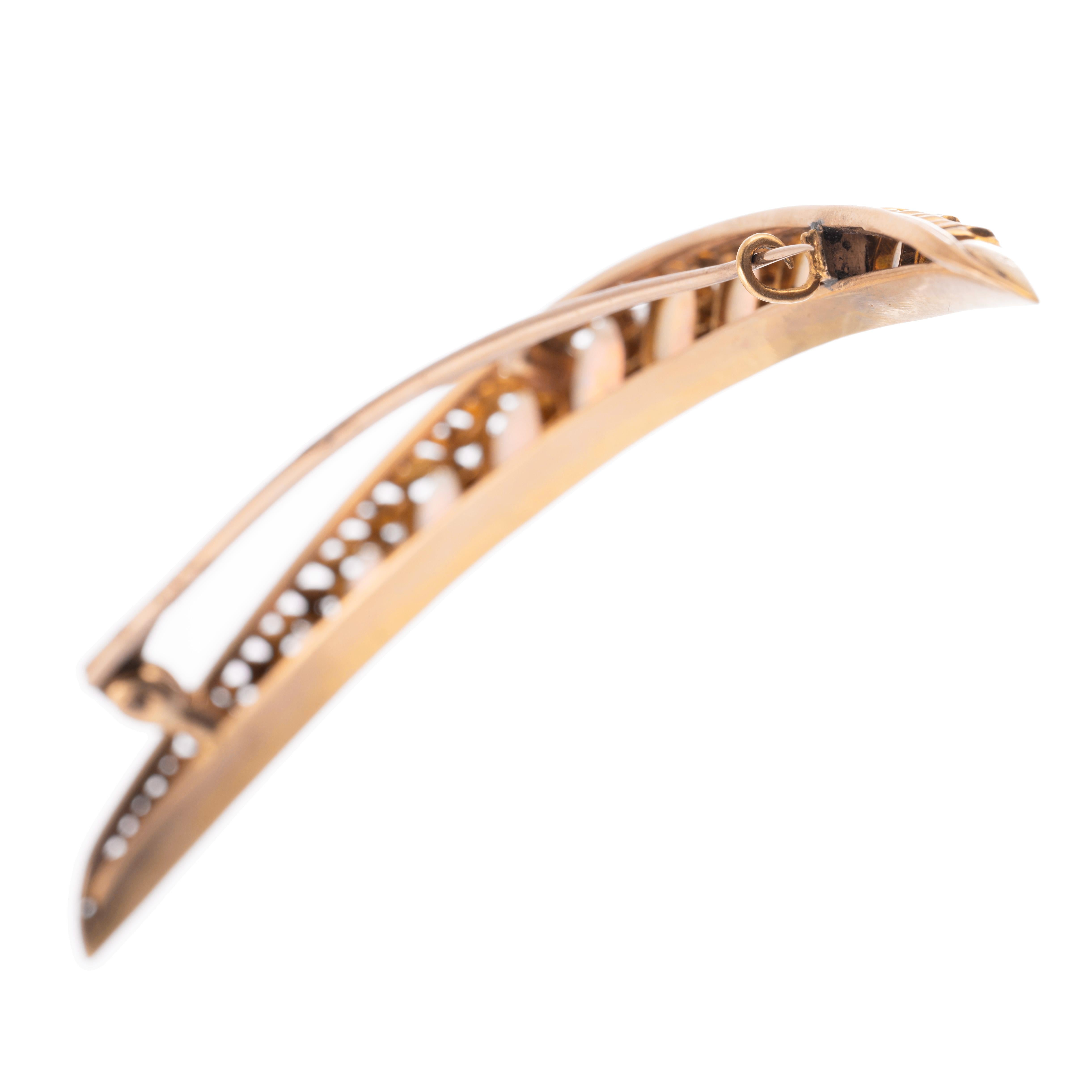 Late Victorian English Antique Oversized Opal & Diamond 