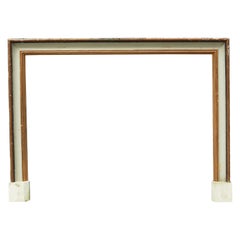 English Antique Painted Bolection Mantel