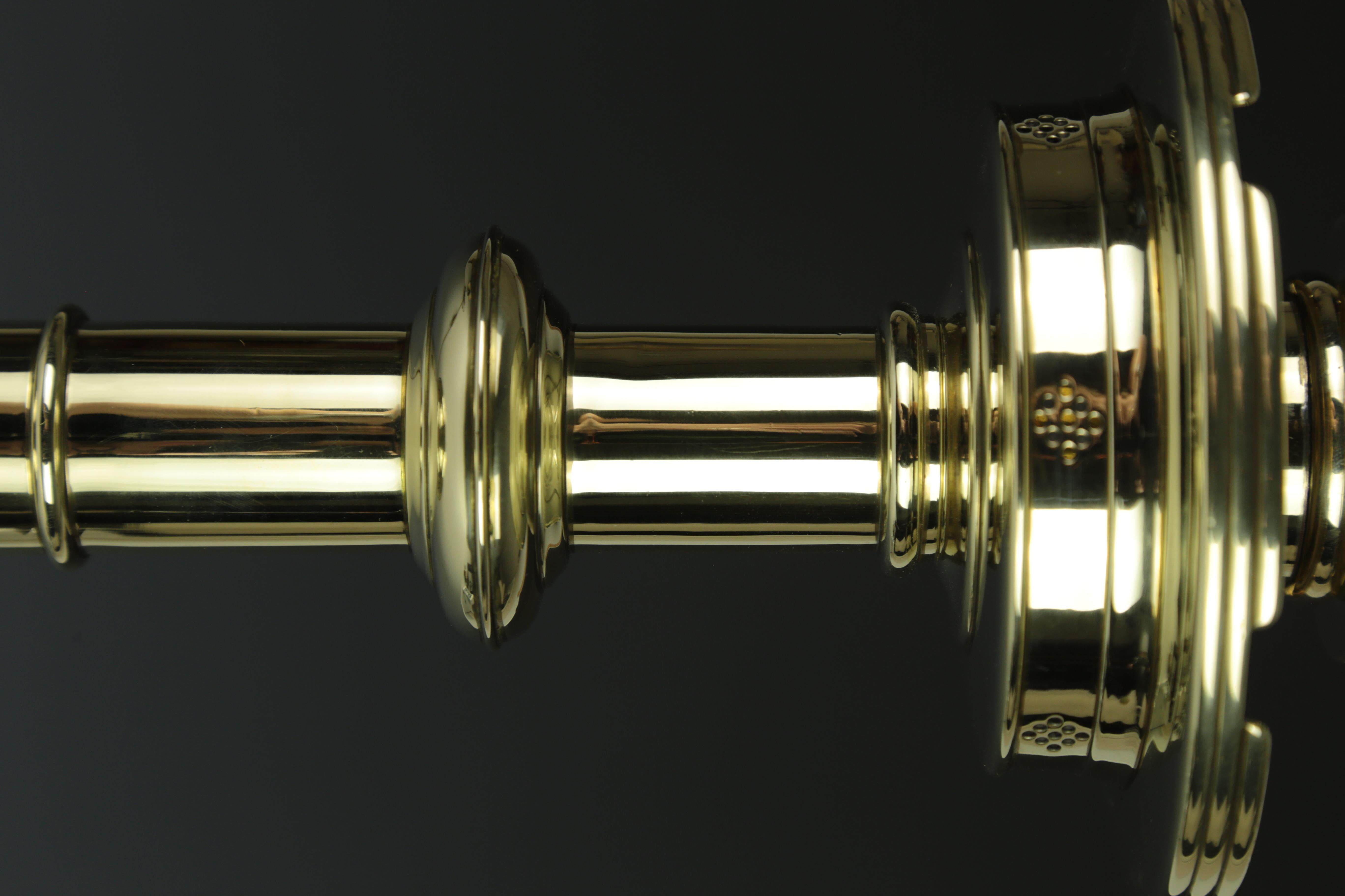 English Antique Pierced Gothic Castellated Candlestick Table Lamp For Sale 2