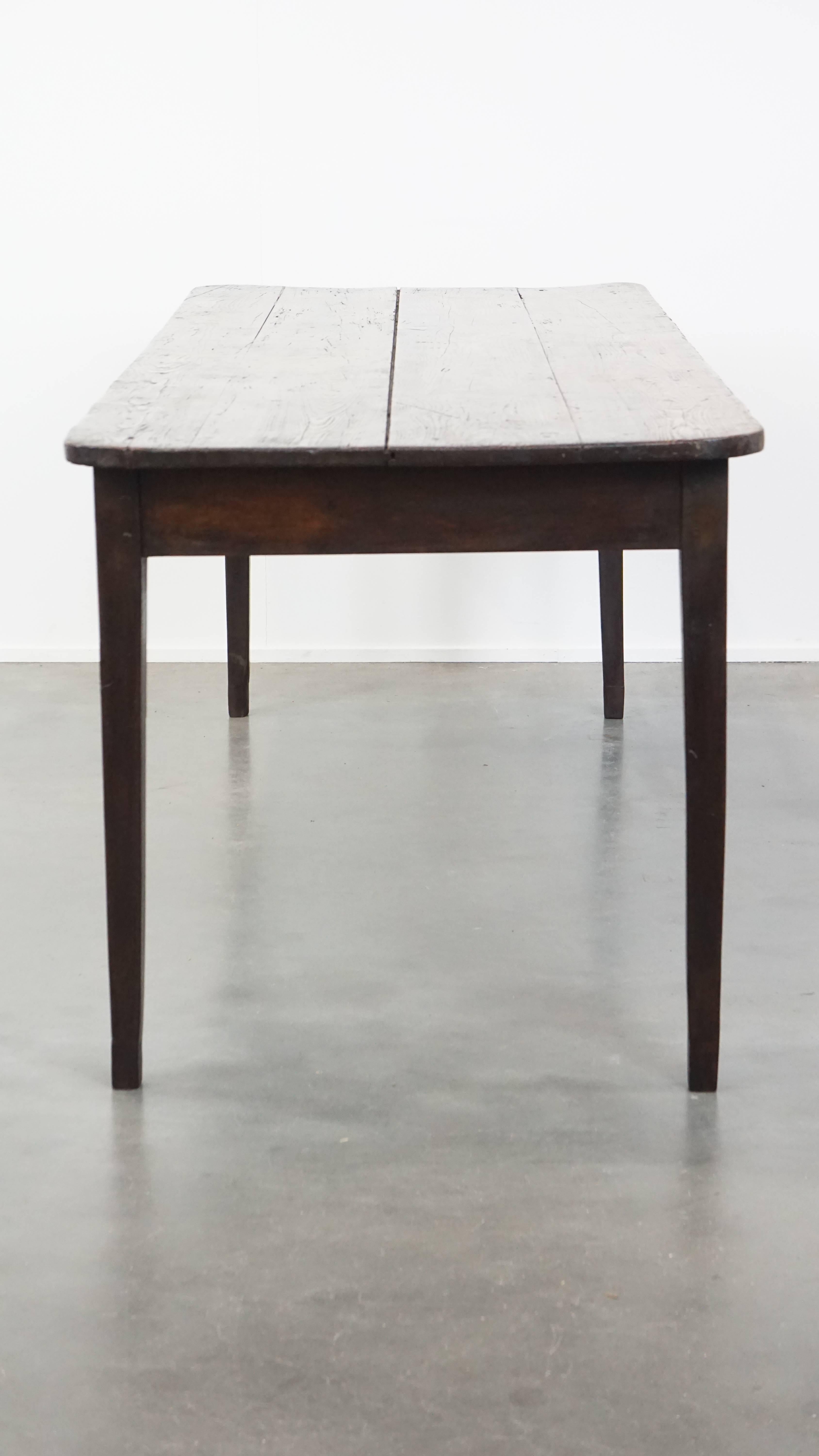 English Antique Pinewood Country Dining Table In Fair Condition For Sale In Harderwijk, NL