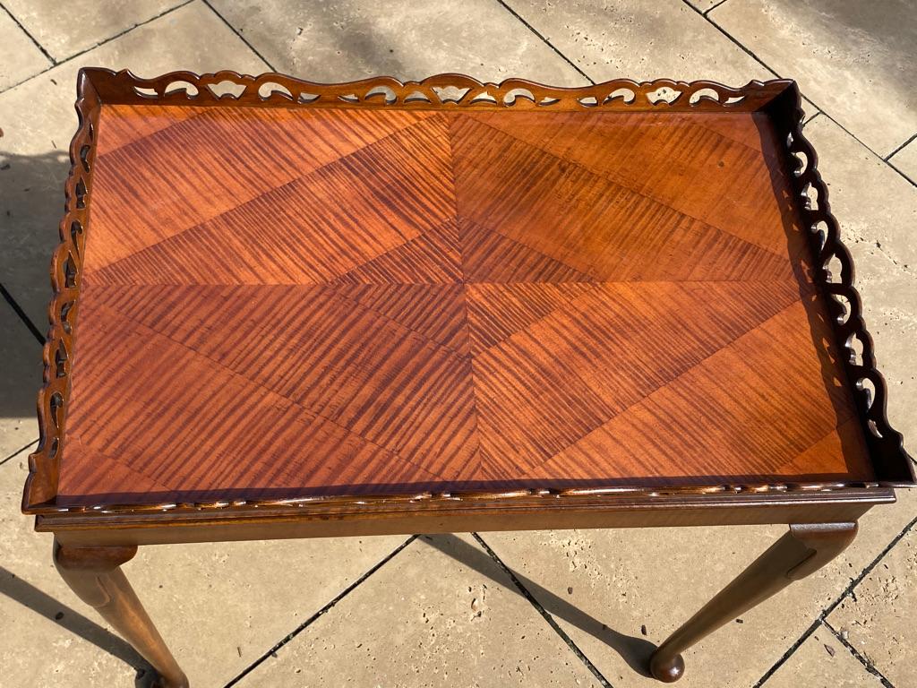 Edwardian English Antique Rectangle Satinwood Side Table