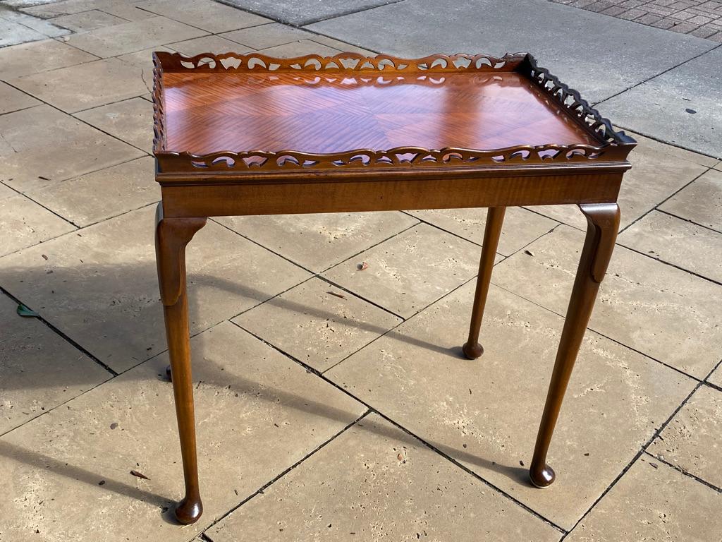 English Antique Rectangle Satinwood Side Table In Good Condition In Sarasota, FL