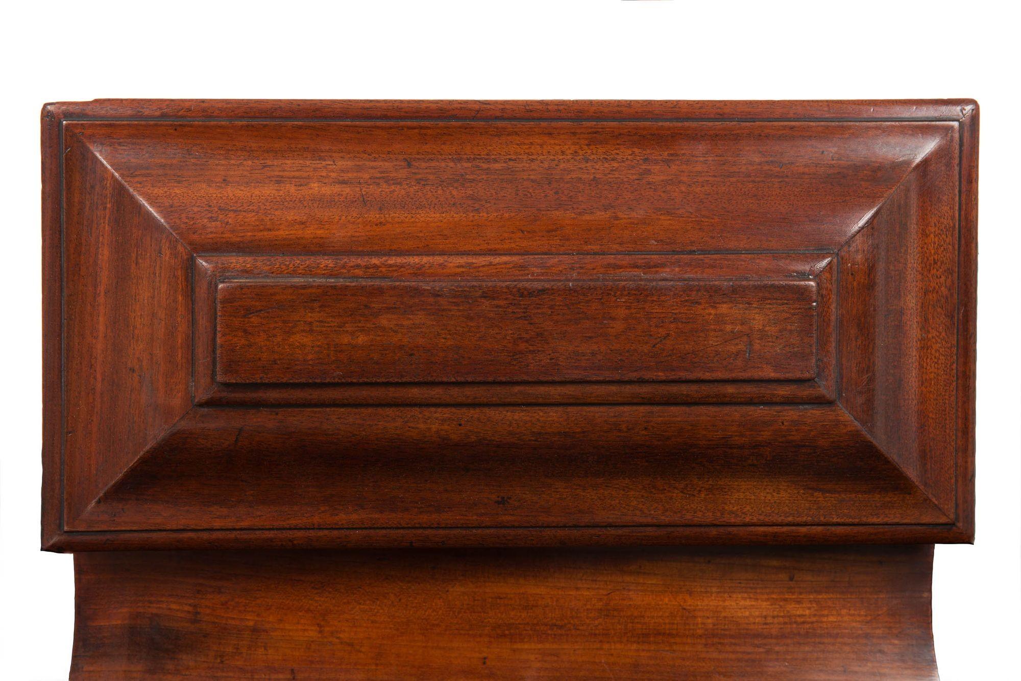 English Antique Regency Mahogany Sarcophagus Tea Caddy 4