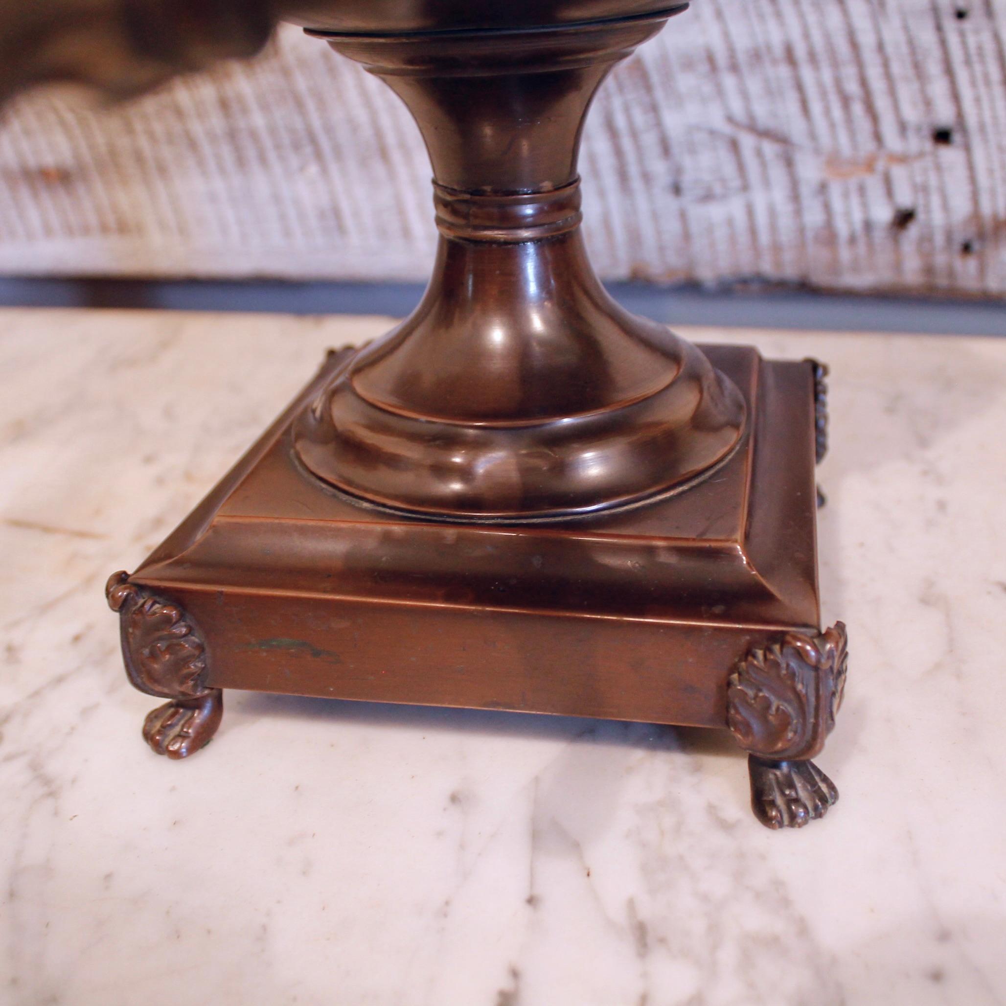 XIXe siècle Urne à eau chaude anglaise ancienne en cuivre de la période Régence (Samovar) en vente