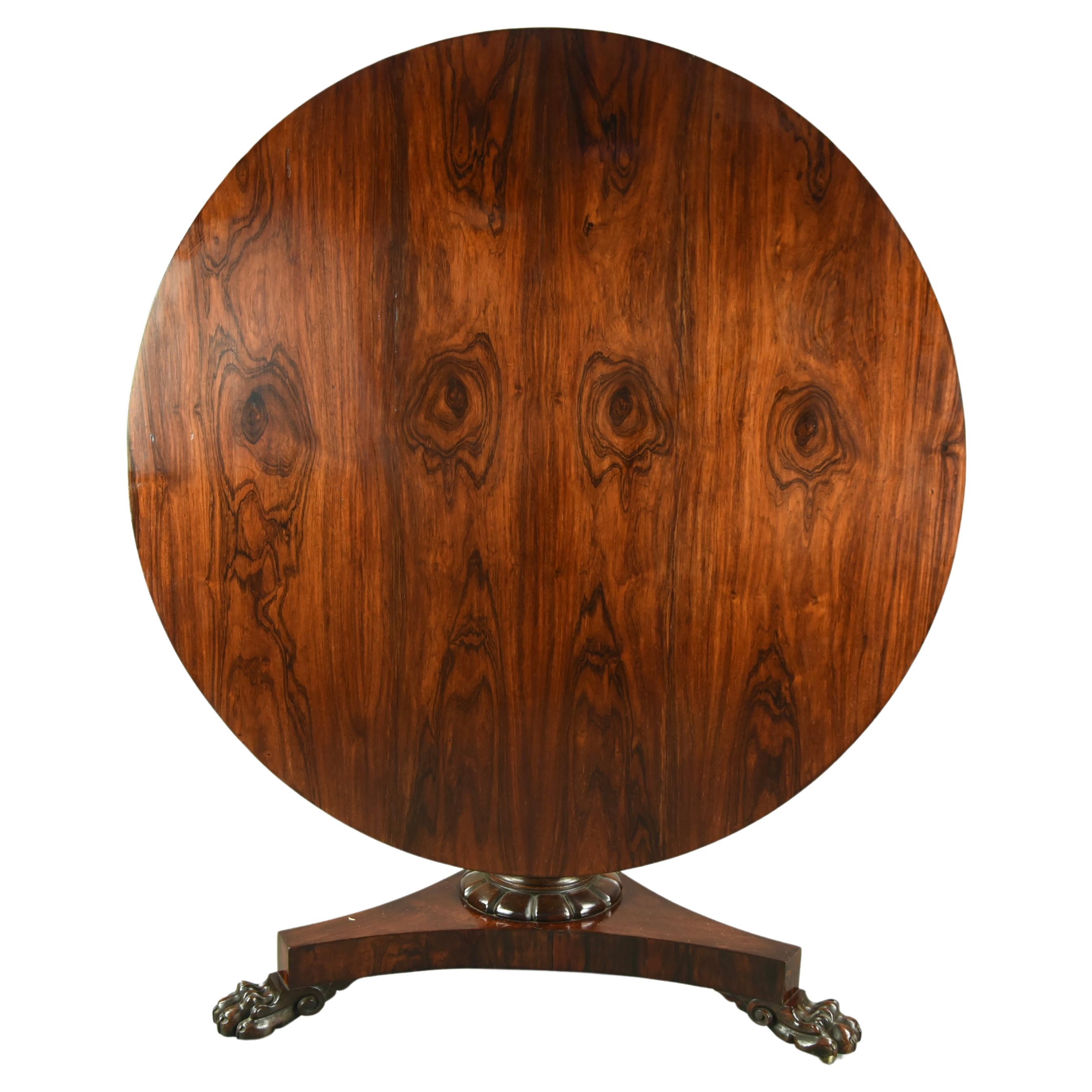 English Antique Regency Rosewood Centre Table