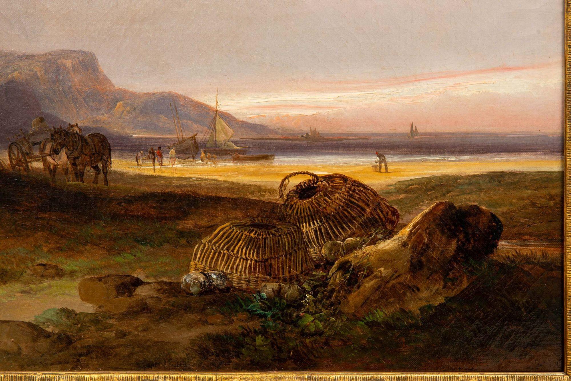 Paysage marin antique anglais de la 
