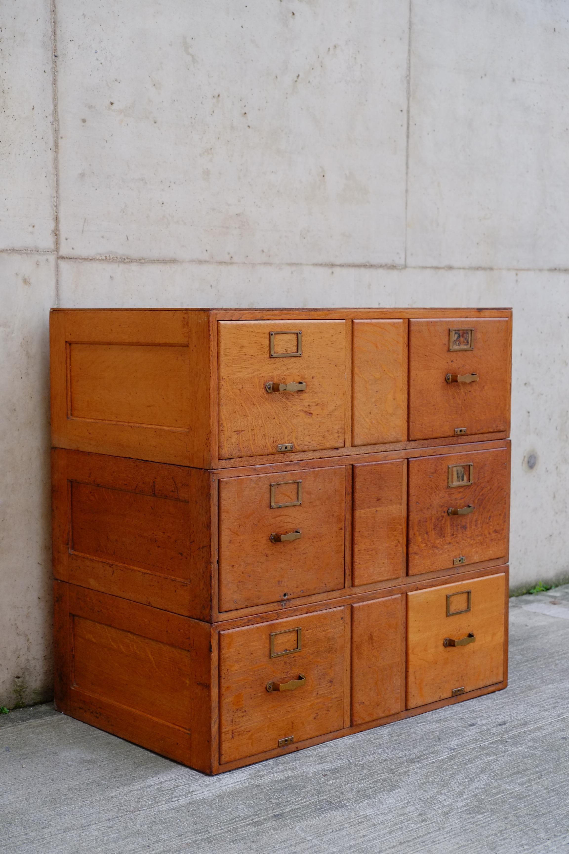 English Antique Shop Haberdashery Schubladen Kommode in OAK (Industriell) im Angebot