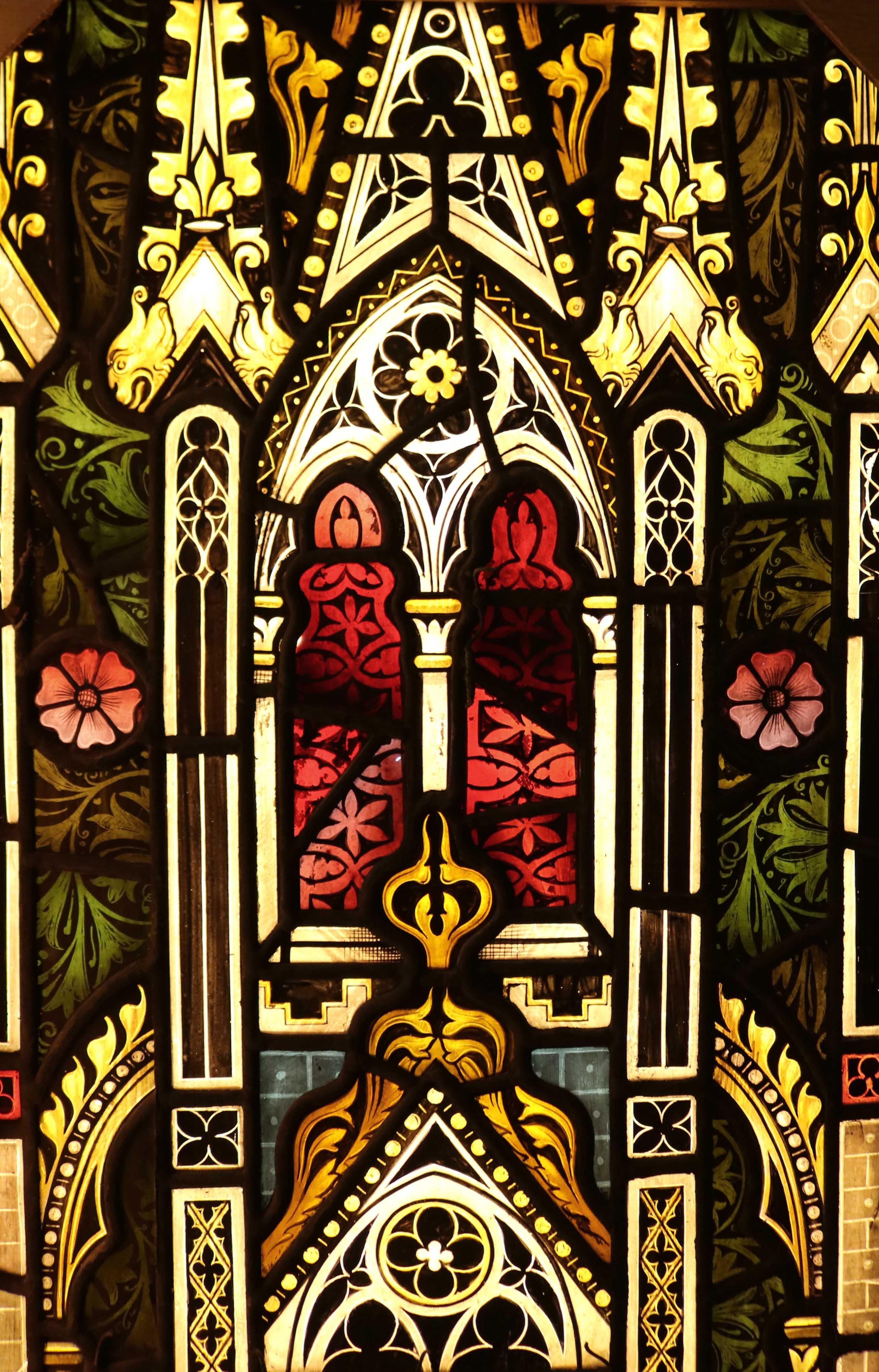 19th Century English Antique Stained Glass Windows