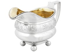 English Antique Sterling Silver Cream Jug