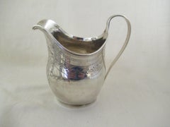 English Antique Sterling Silver  HELMET SHAPE CREAM JUG  Hallmarked:-LONDON 1800