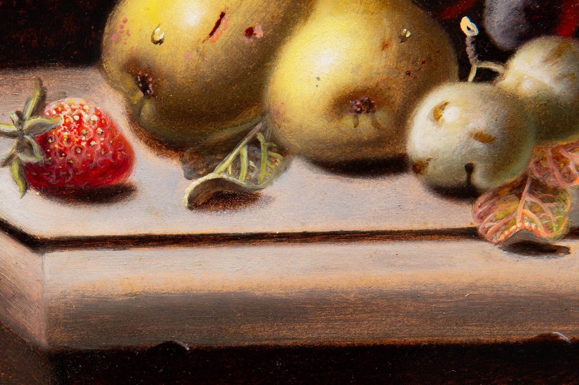 English Antique Still-Life Painting of Fruit by Oliver Clare 4