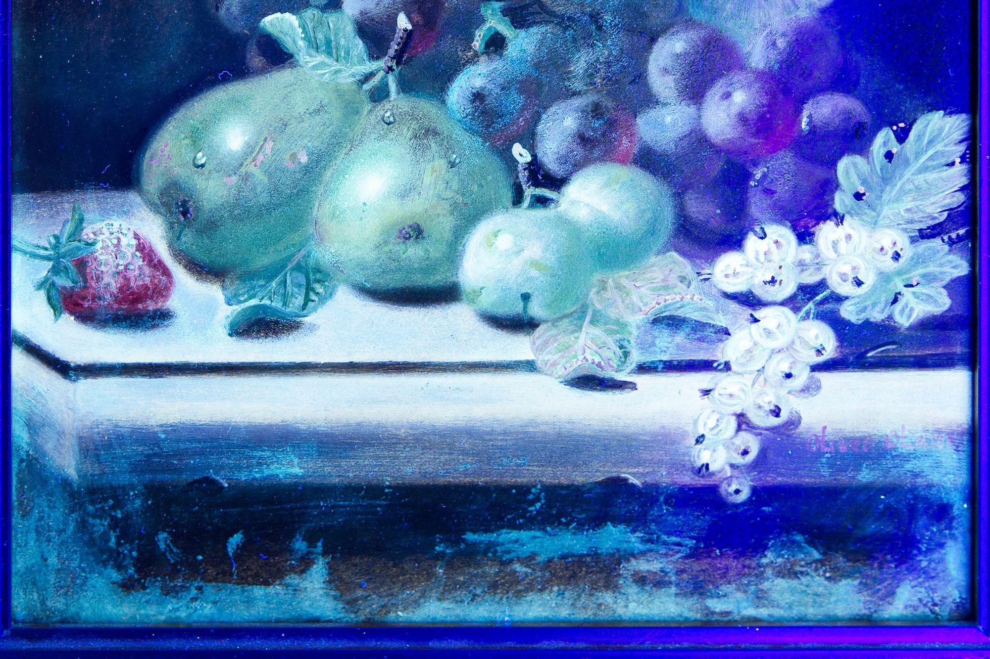 English Antique Still-Life Painting of Fruit by Oliver Clare 13