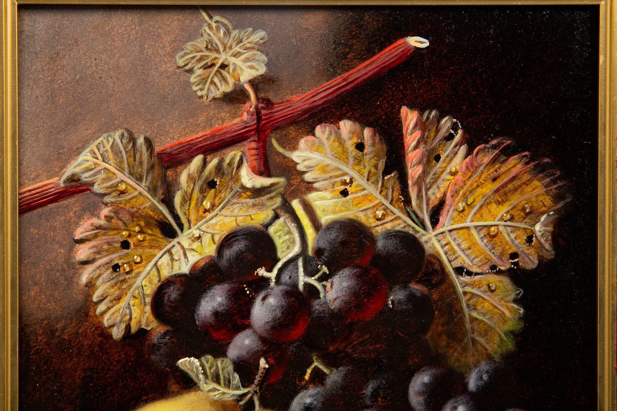 Victorian English Antique Still-Life Painting of Fruit by Oliver Clare
