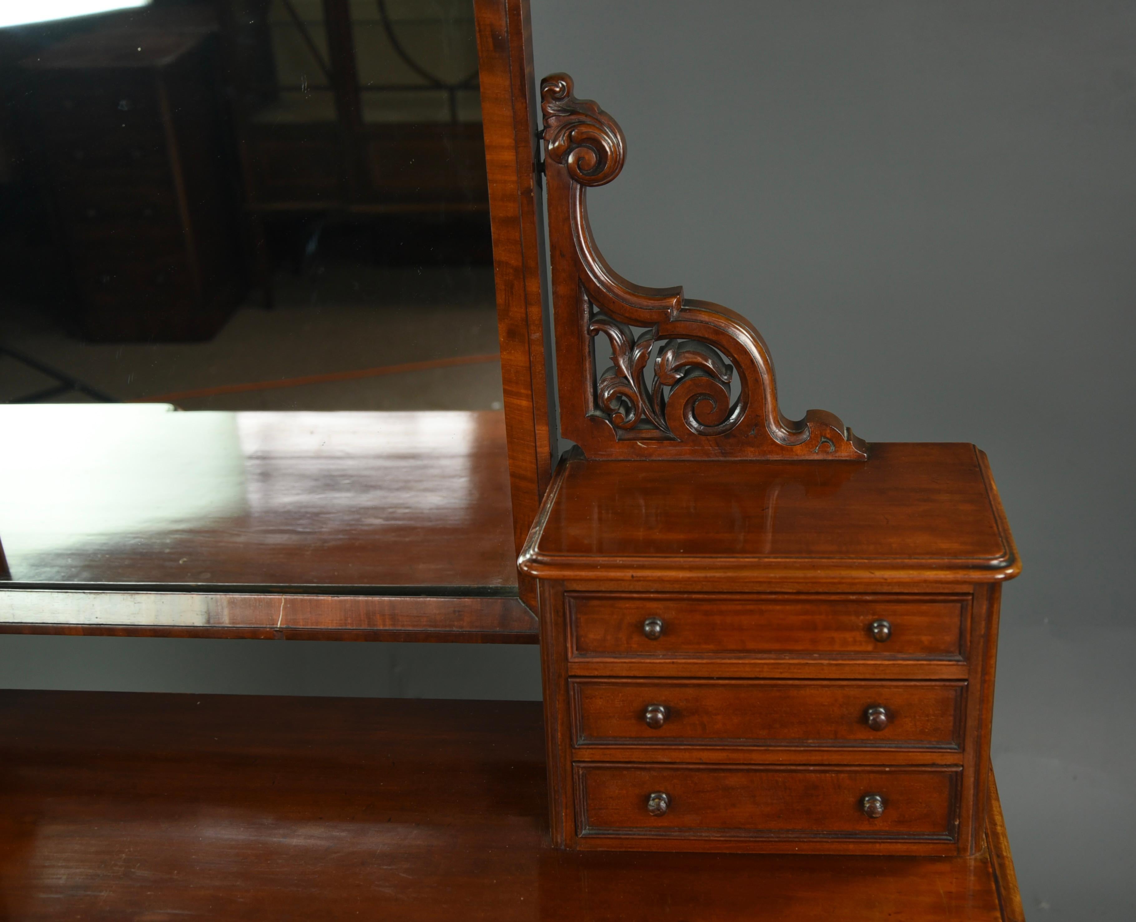 English Antique Victorian Mahogany Dressing Table 3