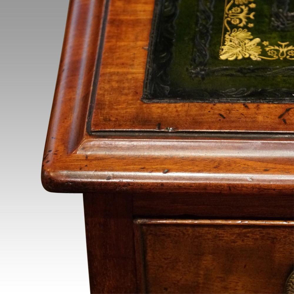 English Antique Victorian Mahogany Partners Desk, circa 1840 5