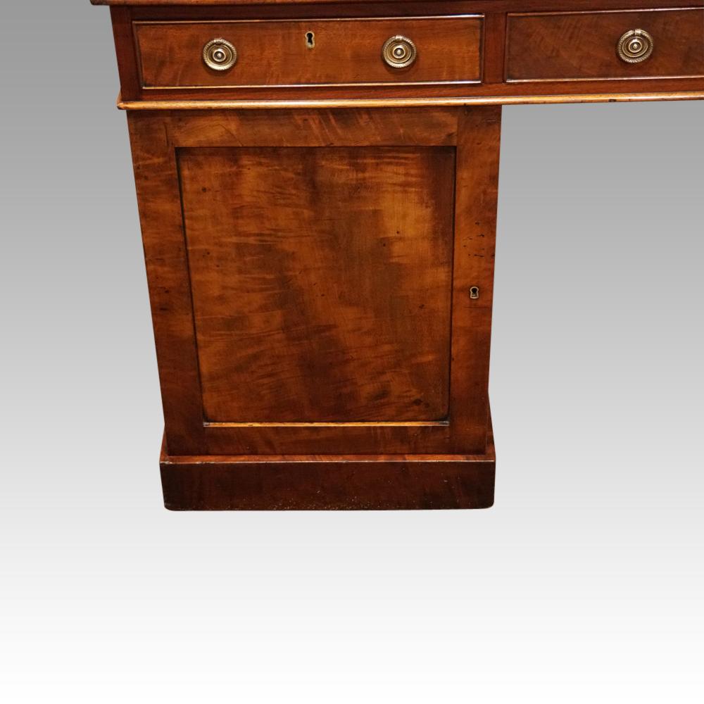 English Antique Victorian Mahogany Partners Desk, circa 1840 10