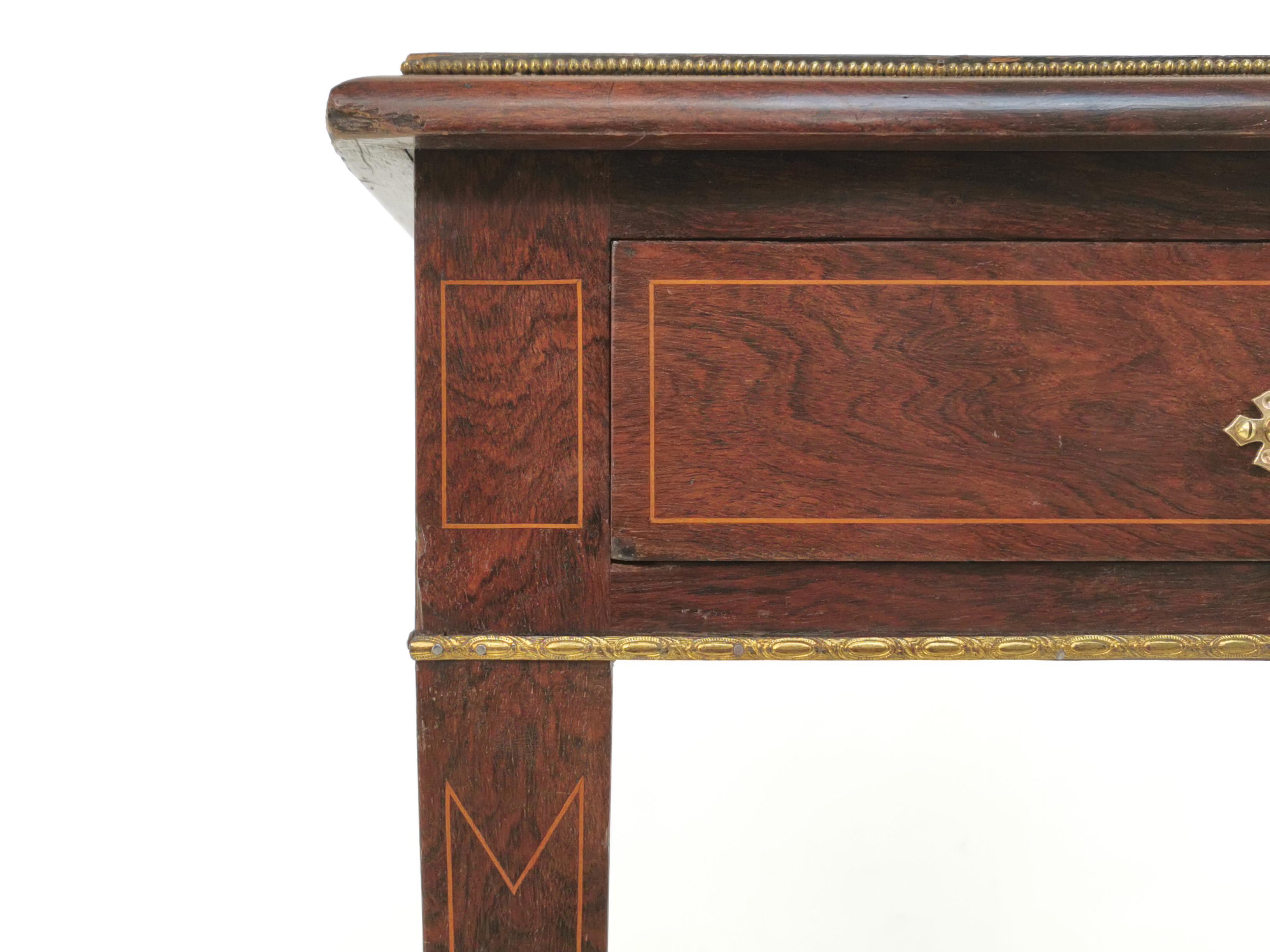 English Antique Victorian Mahogany Writing Desk on Castors 3