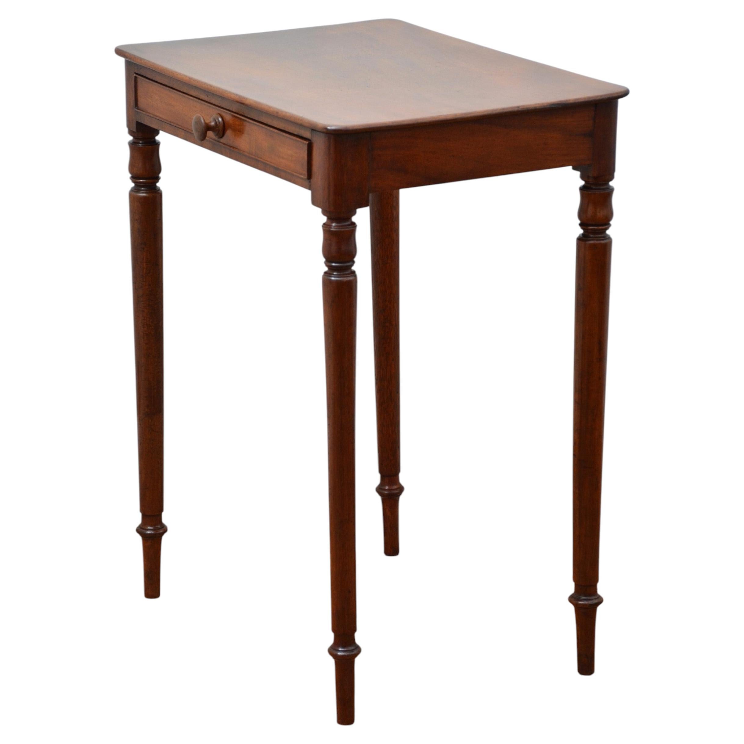 English Antique William IV Mahogany Side Table Lamp Table