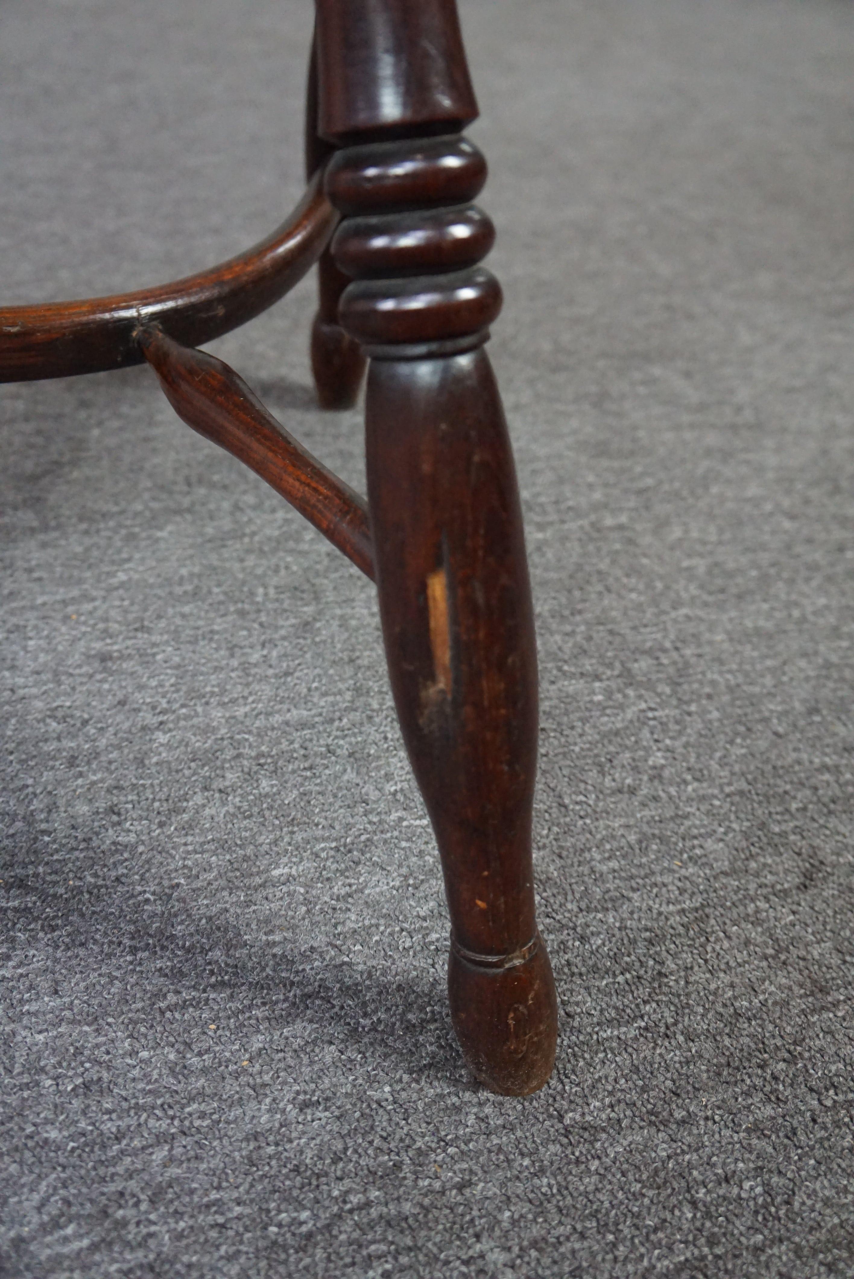 Fauteuil/chaise Windsor anglais ancien, dossier haut, XVIIIe siècle en vente 4
