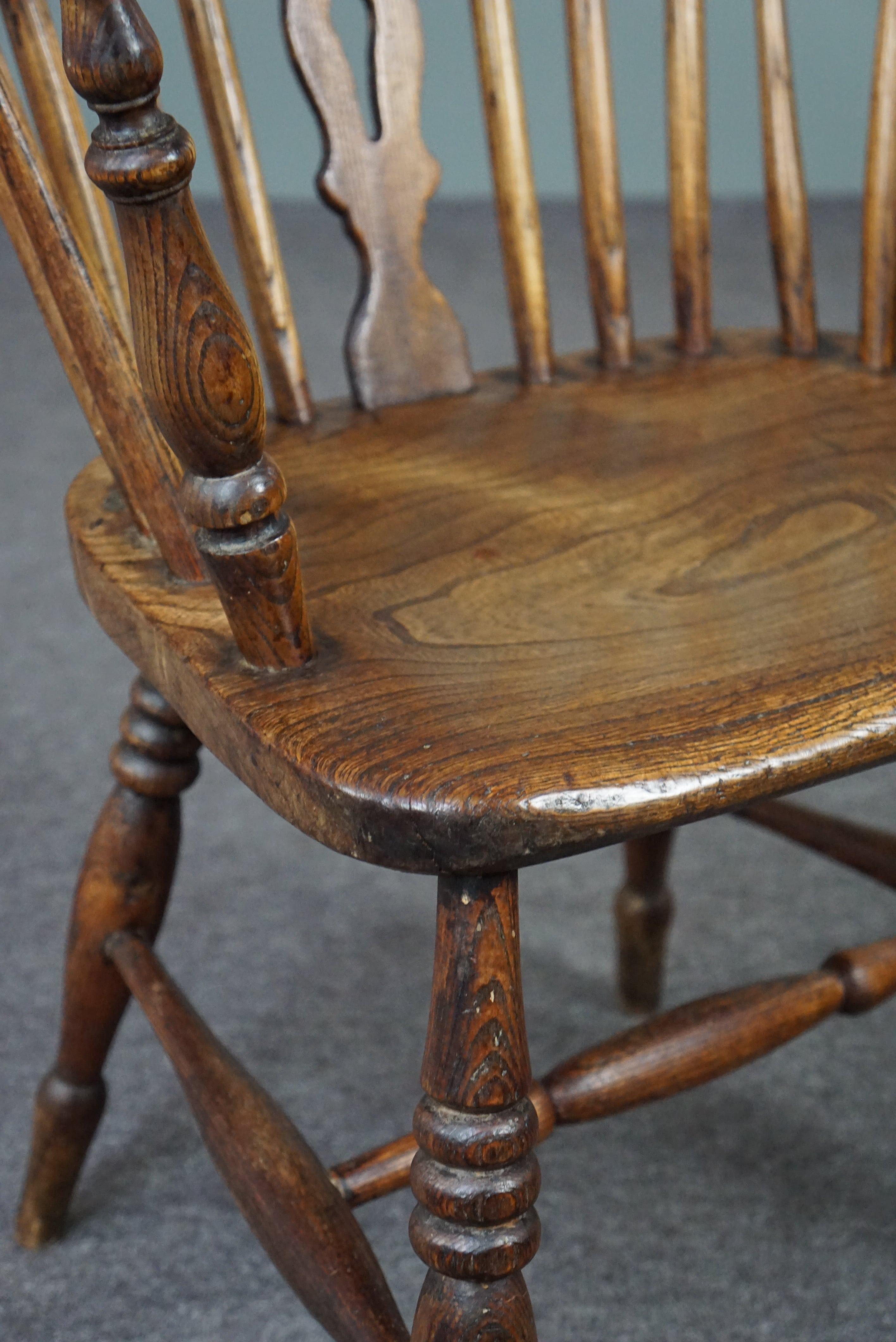 English antique Windsor armchair/chair, Low Back, 18th century For Sale 2