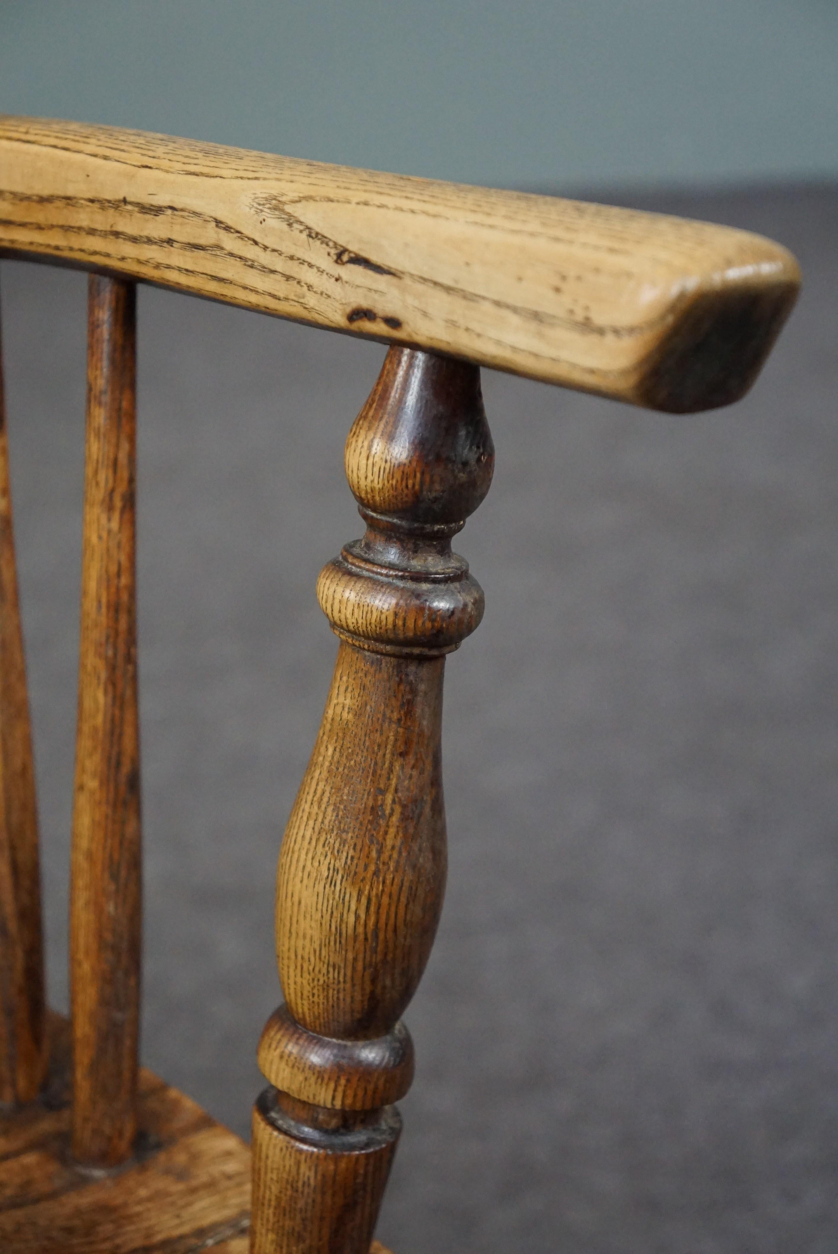 Englischer antiker Windsor-Sessel/Sessel, niedrige Rückenlehne, 18. Jahrhundert im Angebot 4