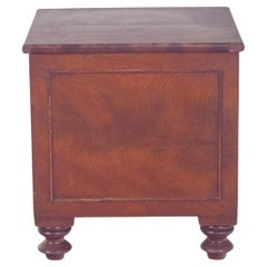 English Antique Wooden Bedside Table with Sanitary Container
