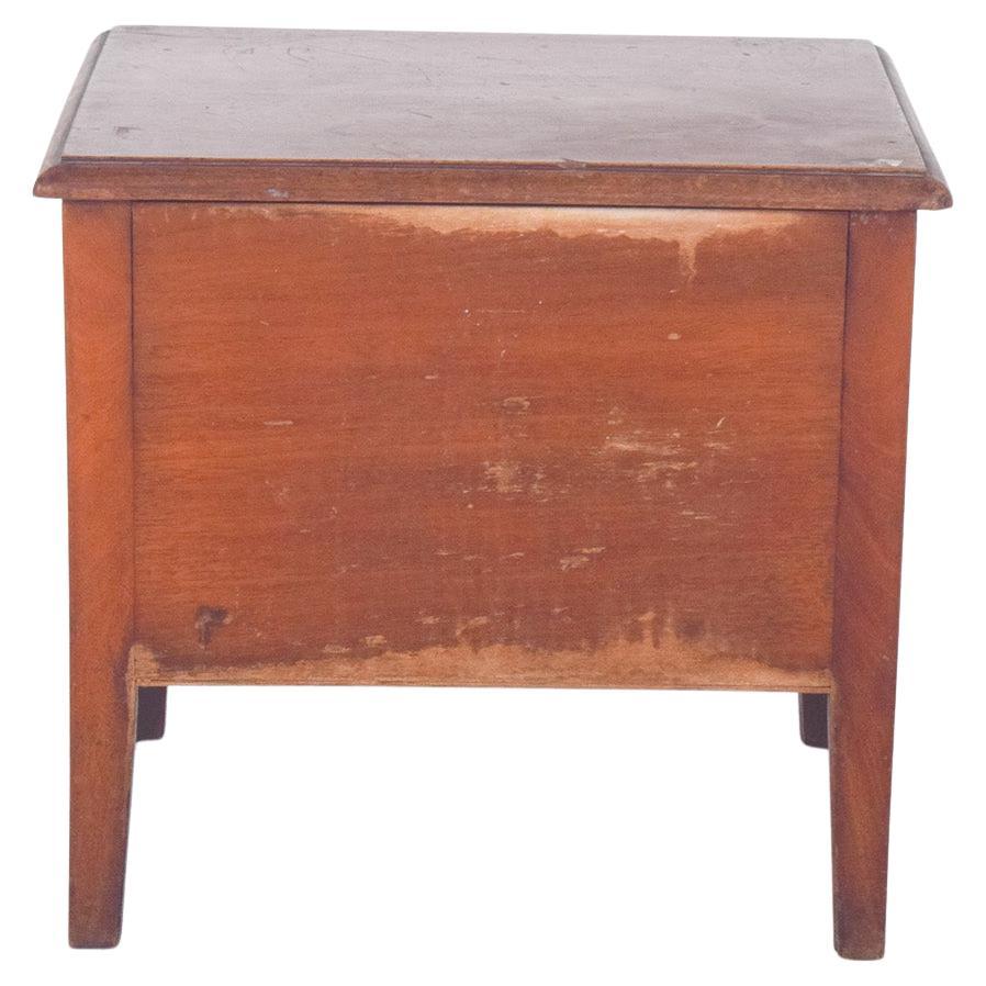 English Antique Wooden Cabinet with Sanitary Container