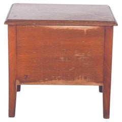 English Antique Wooden Cabinet with Sanitary Container
