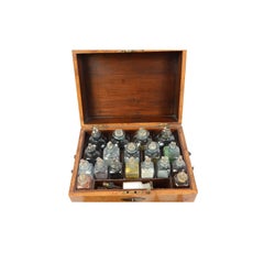 Late 19th Century Antique Travel English Apothecary Cabinet Medical Tool