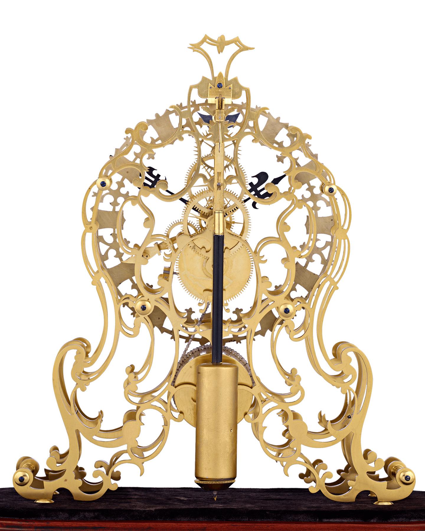 Other English Arabesque Skeleton Clock by Evans of Handsworth