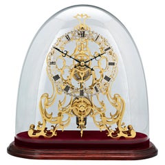 English Arabesque Skeleton Clock by Evans of Handsworth