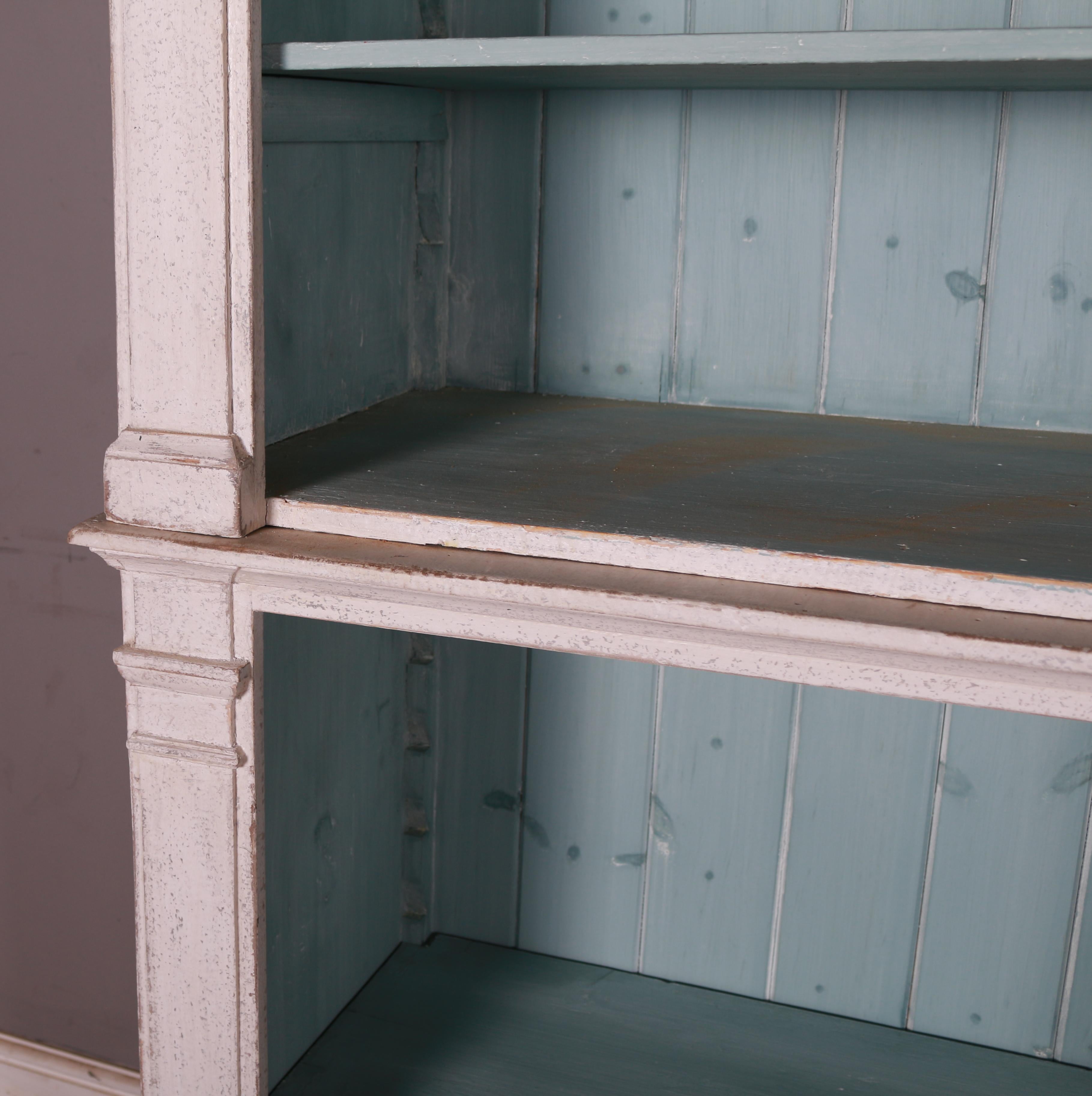Painted English Architectural Shop Fitting / Bookcase For Sale