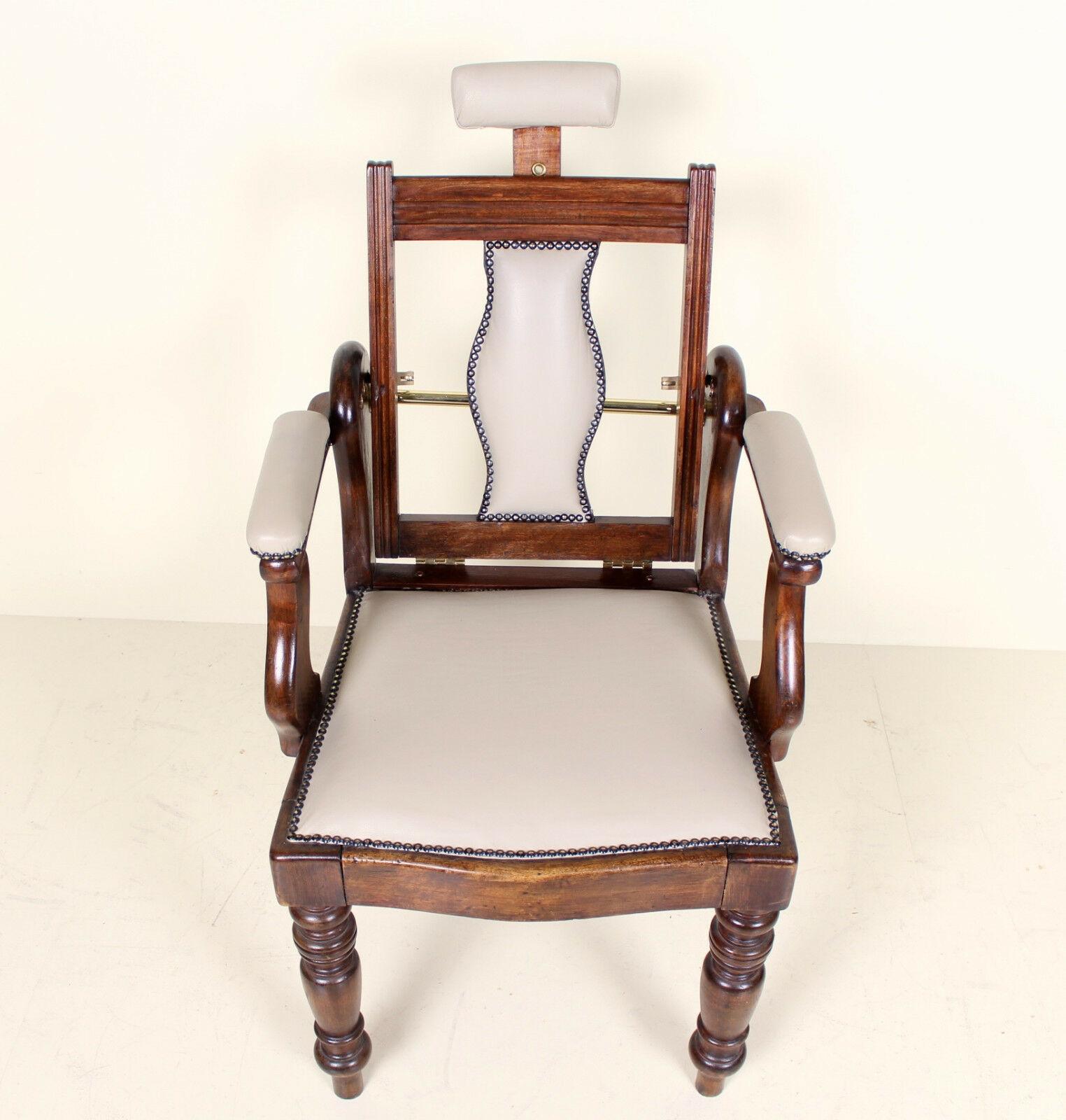 English Armchair Edwardian Barbers Chairs Carved Mahogany In Good Condition For Sale In Newcastle upon Tyne, GB