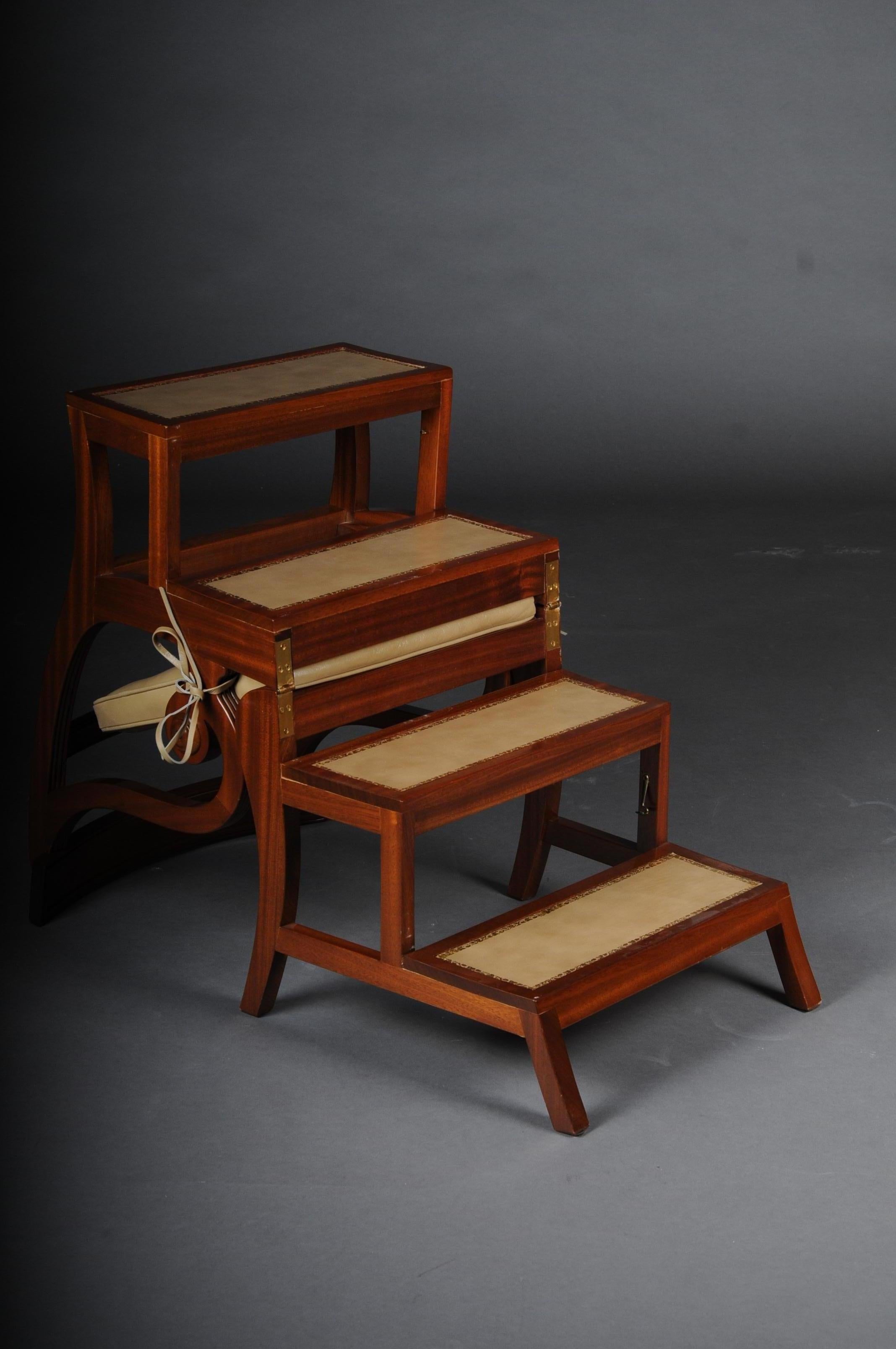 English Armchair or Library Stairs, 20th Century 4