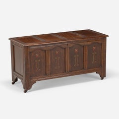 English Art & Crafts Oak Blanket Chest