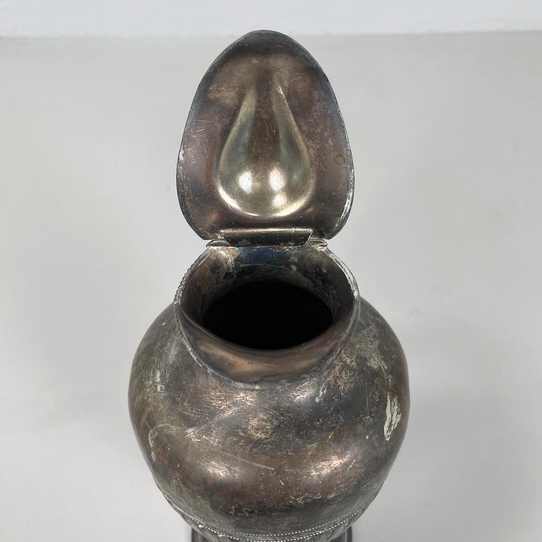 English Art and Crafts silver plate and wood jug or teapot by SB&M, early 1900s For Sale 6